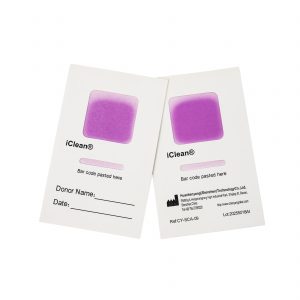 Oral cell collection card indicator type