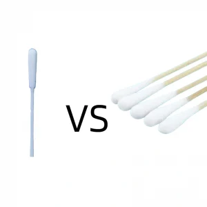 The difference between flocked swabs and cotton swabs The difference between flocked swabs and cotton swabs