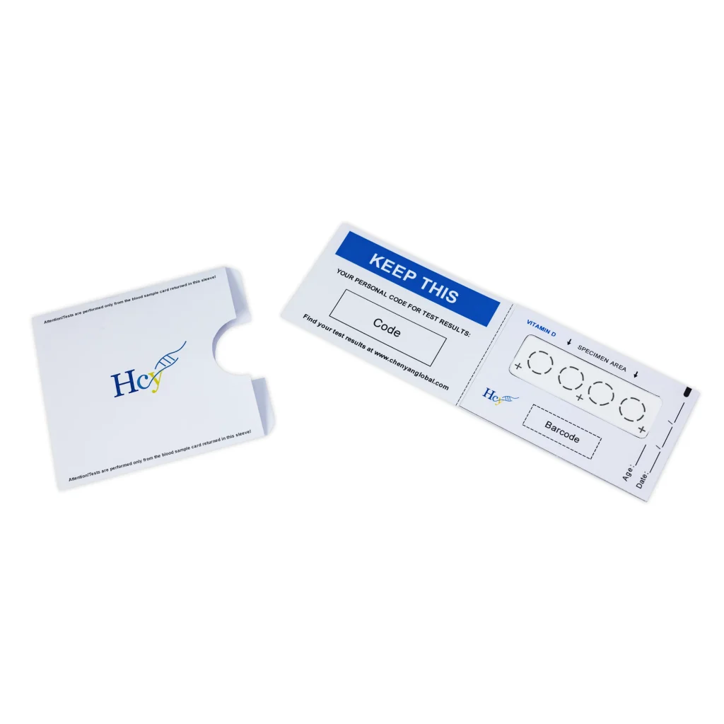 Foldable Dried Blood Spot Collection Card with Protective Cover