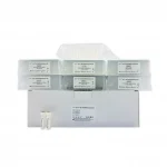 Boxes labeled HC Y™ 96 DNA/RNA Extraction Kit on a metal shelf, with two small tubes in the foregroundHCY 96 DNA/RNA Extration Kit
